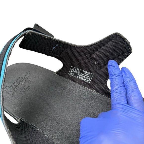 Doc Dr. Martens Crewe Blue Double Strap Sandals Size US 13 EU 47 Men’s AW004 - Picture 10 of 16